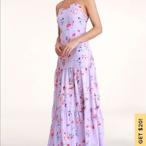 NWT Lulus floral maxi